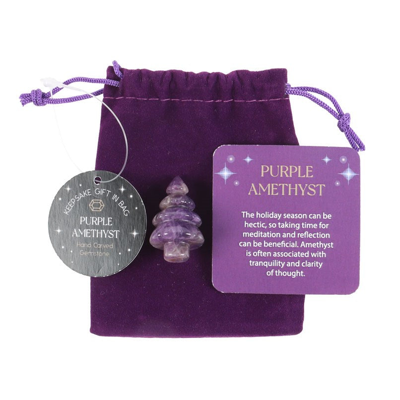 Gothic Gifts Amethyst Crystal Christmas Tree in a Bag - Kate's Clothing