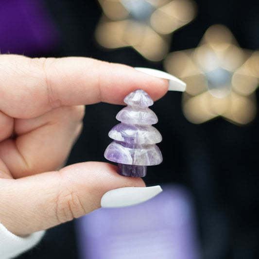 Gothic Gifts Amethyst Crystal Christmas Tree in a Bag - Kate's Clothing
