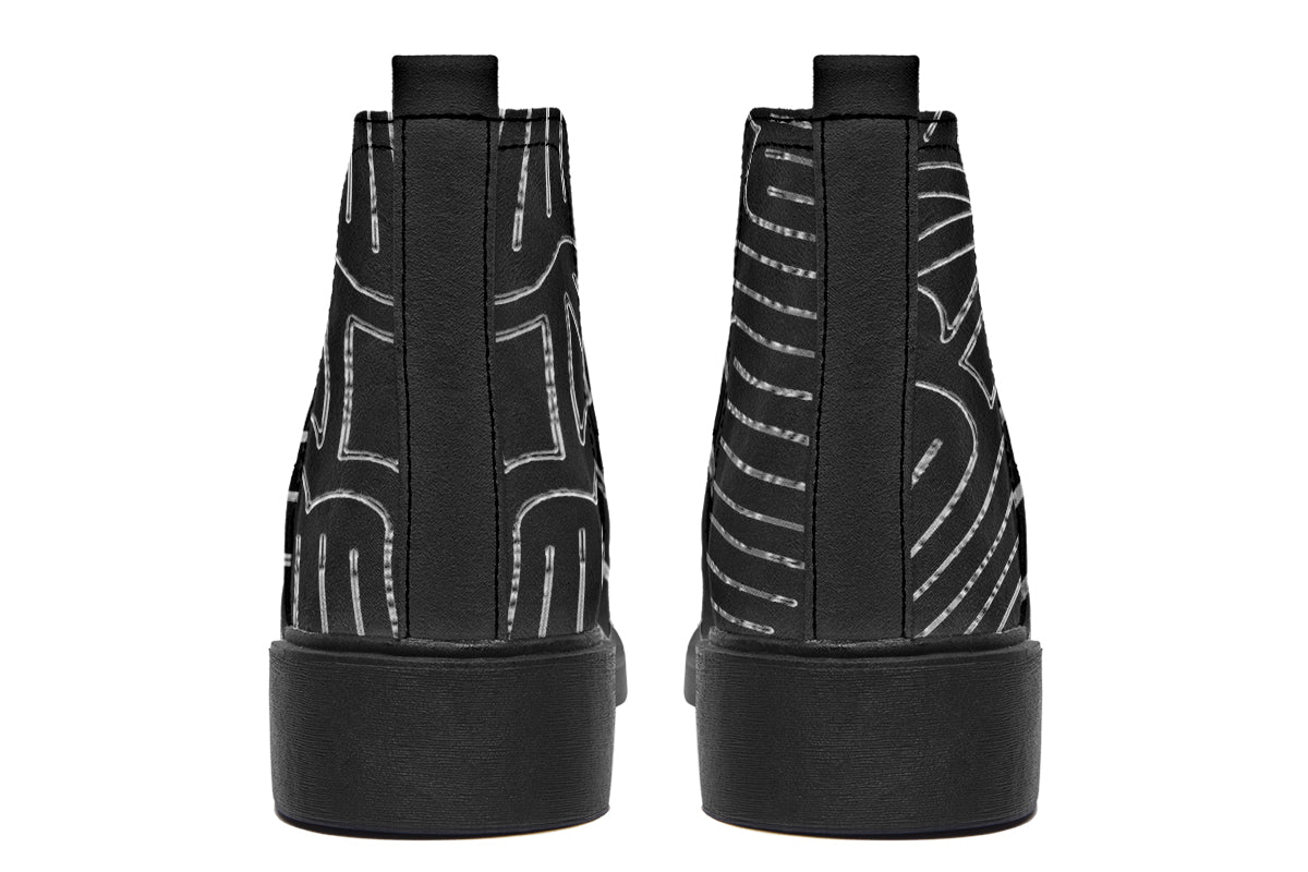 ANTIBrand Big Bat Haus Pinstripe Chelsea Boots