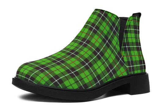 ANTIBrand – Green Tartan Chelsea Boots