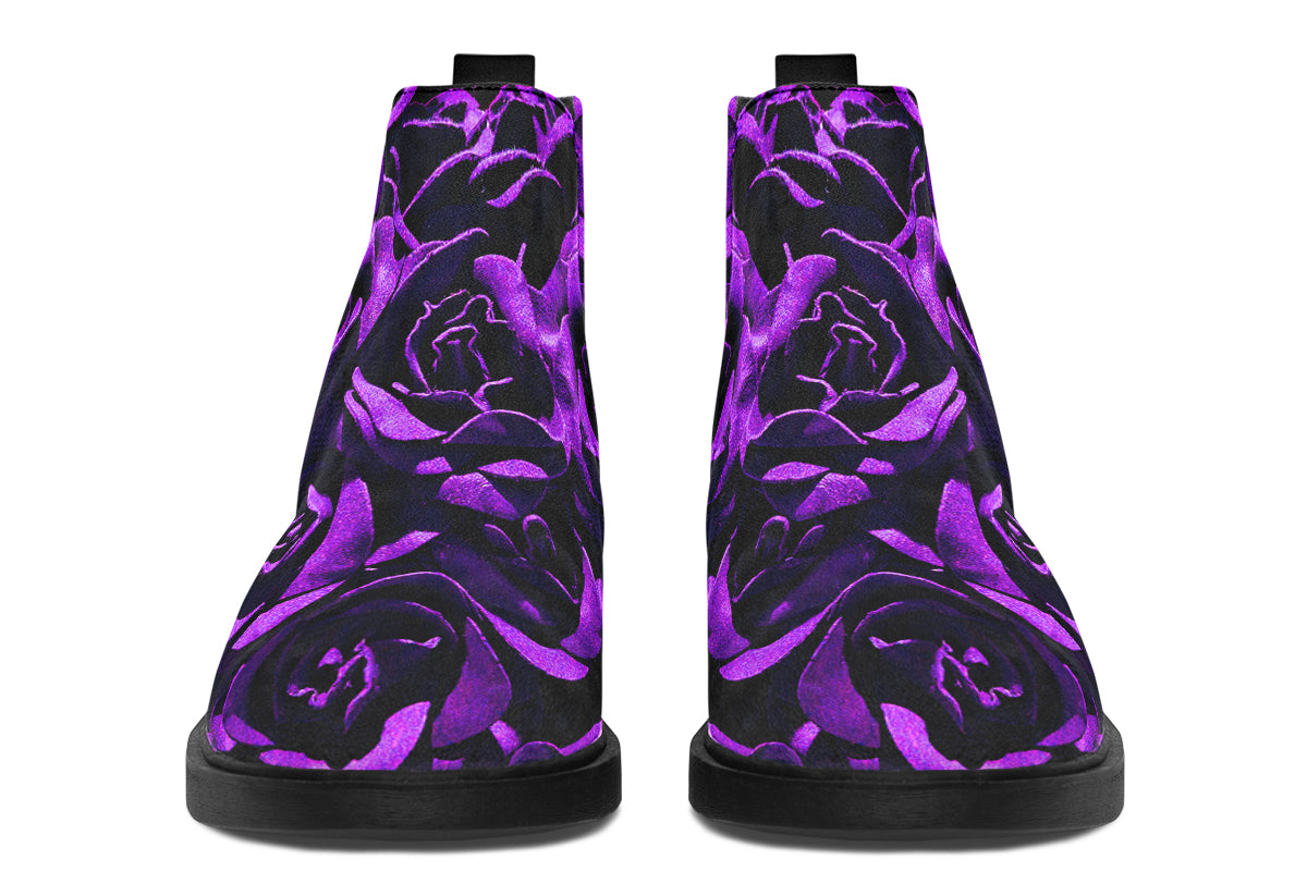 ANTIBrand – Purple Roses Chelsea Boots