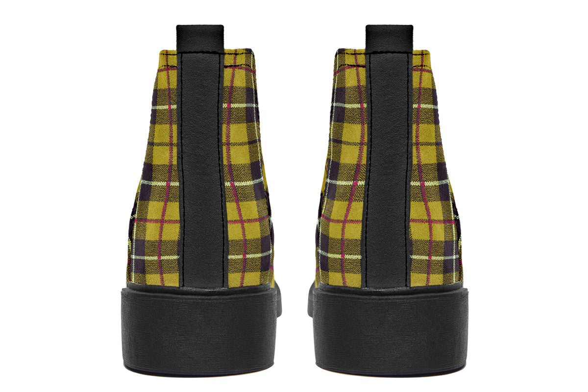 ANTIBrand – Yellow Tartan Chelsea Boots