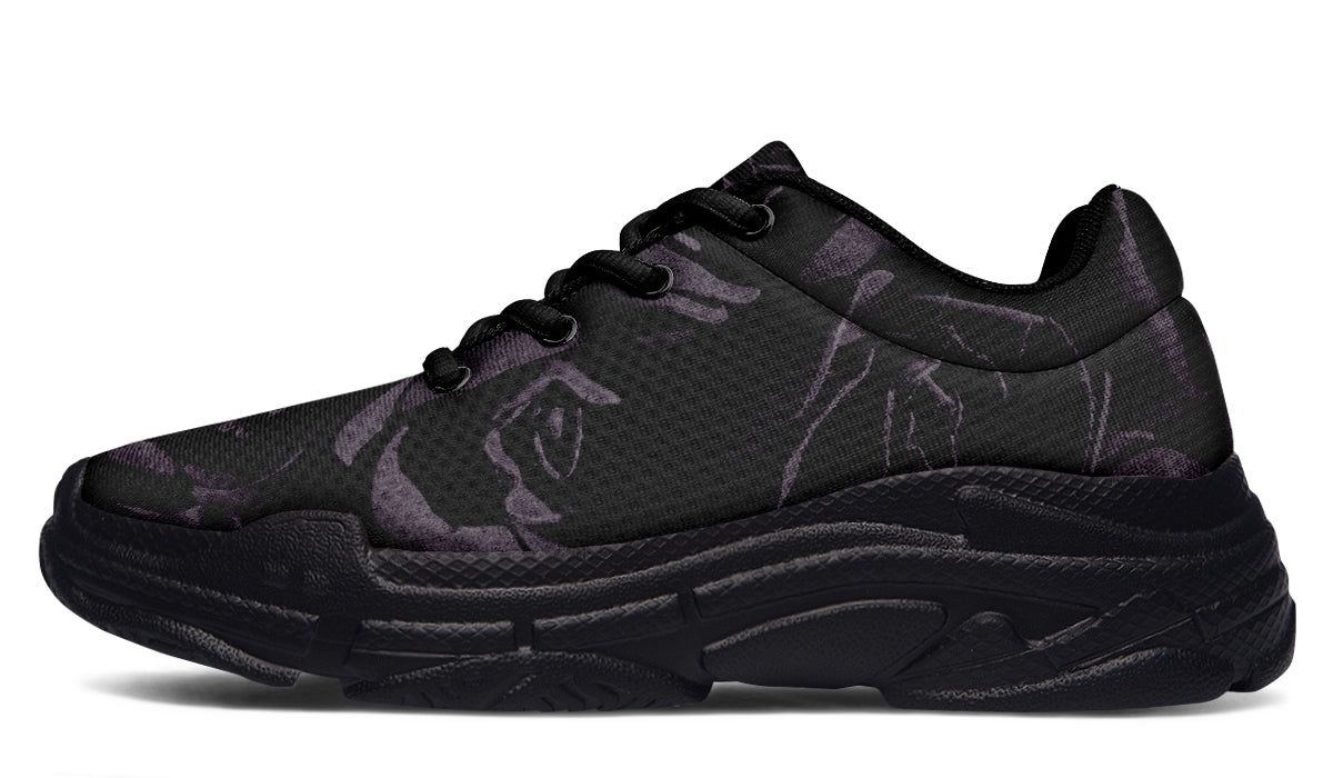 ANTIBrand – Blackest Roses Chunky Trainers