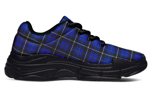ANTIBrand Chunky Trainers – Blue Tartan