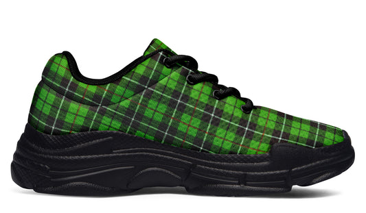 ANTIBrand Chunky Trainers – Green Tartan