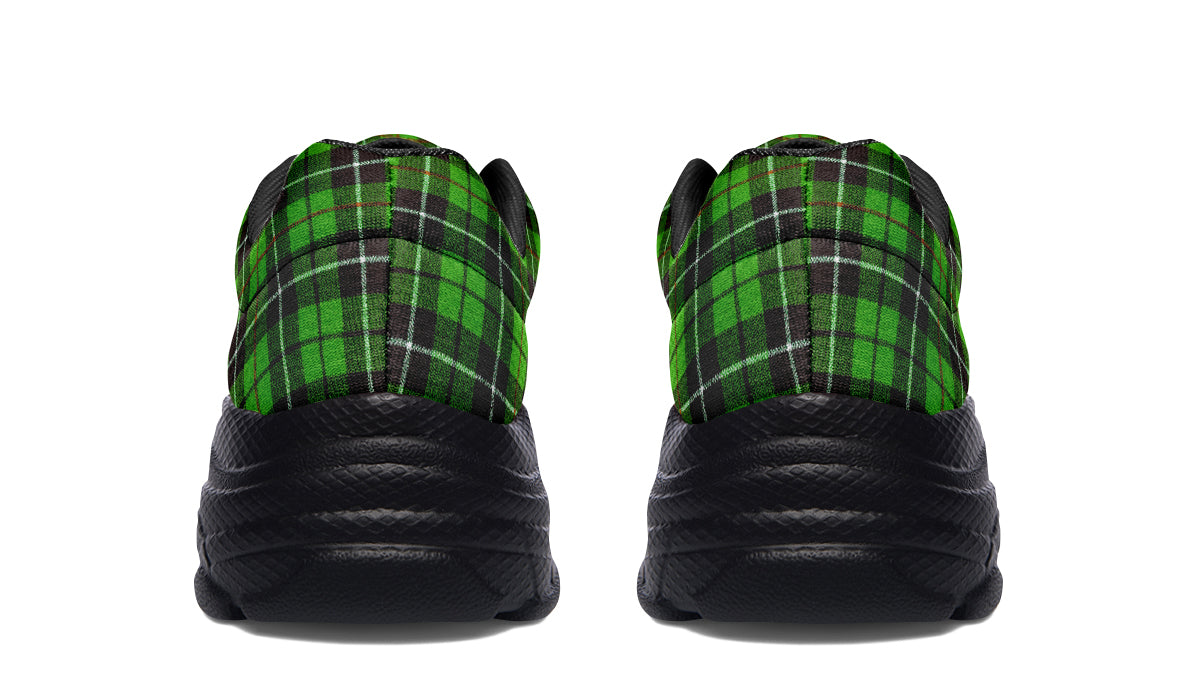 ANTIBrand Chunky Trainers – Green Tartan