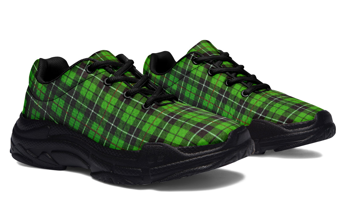 ANTIBrand Chunky Trainers – Green Tartan
