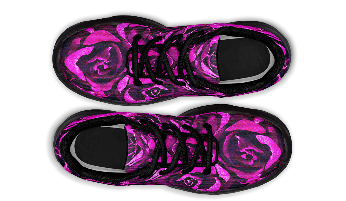ANTIBrand Pink Roses Chunky Trainers - Black Sole