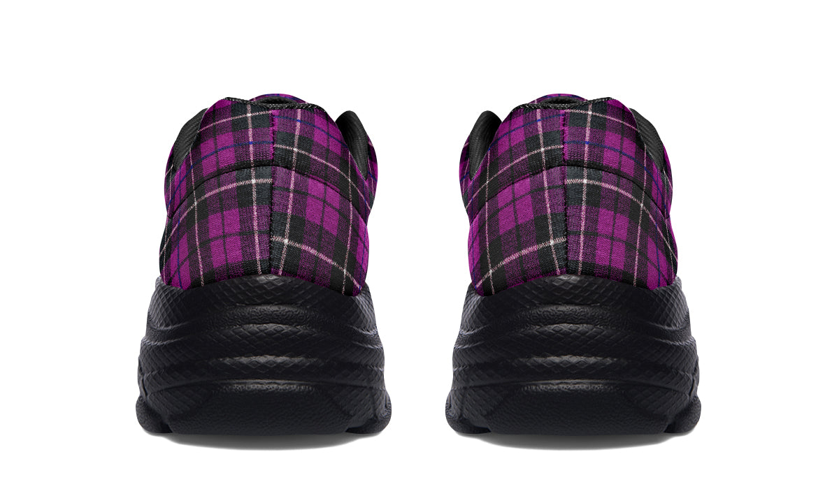 ANTIBrand Chunky Trainers – Pink Tartan Plaid
