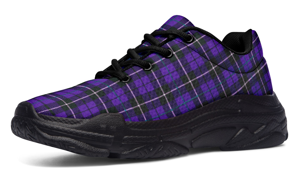 ANTIBrand Chunky Trainers – Violet Tartan Plaid