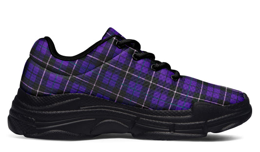 ANTIBrand Chunky Trainers – Violet Tartan Plaid