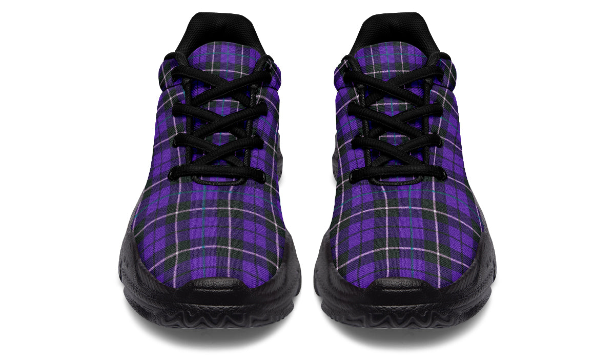 ANTIBrand Chunky Trainers – Violet Tartan Plaid