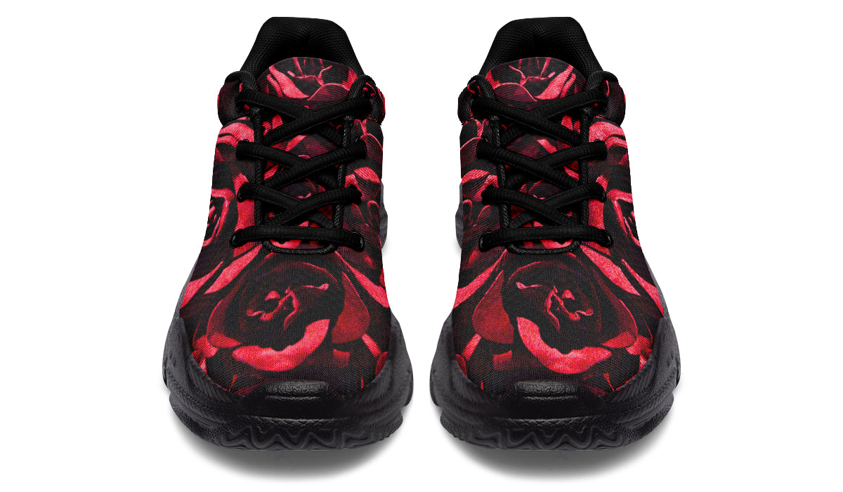 ANTIBrand Red Roses Chunky Trainers – Black Sole