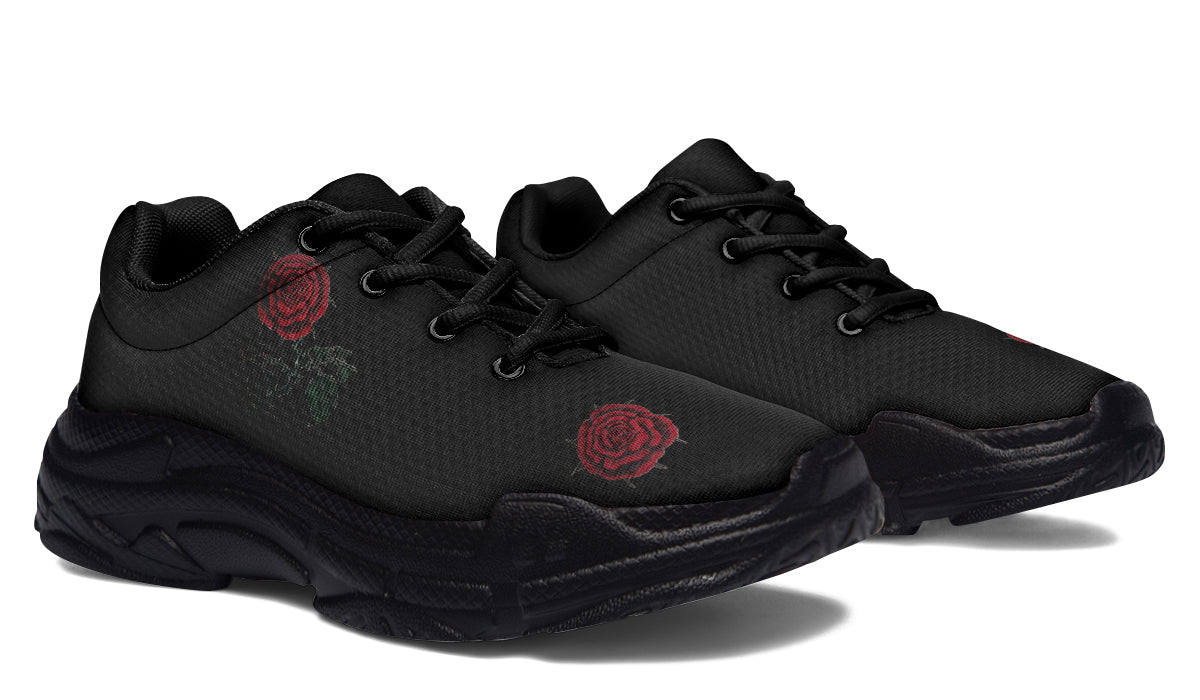 ANTIBrand Rose Painting Chunky Trainers – Black Sole