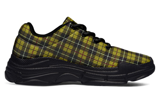 ANTIBrand Yellow Tartan Chunky Trainers – Black Sole