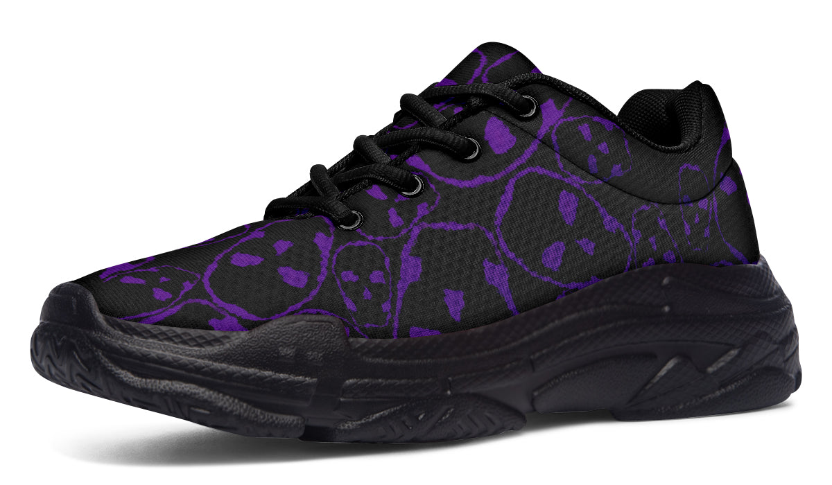 ANTIBrand The Tumbling Purple Skulls Chunky Trainers