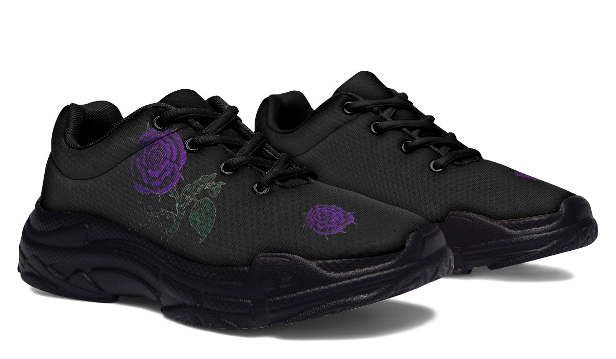 ANTIBrand Rose Painting Purple Chunky Trainers