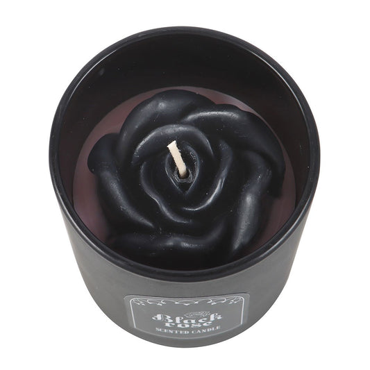 Gothic Gifts Candle of Black Roses with 3D Roses