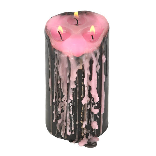 Gothic Gifts Large Pink Vampire Tears Pillar Candle