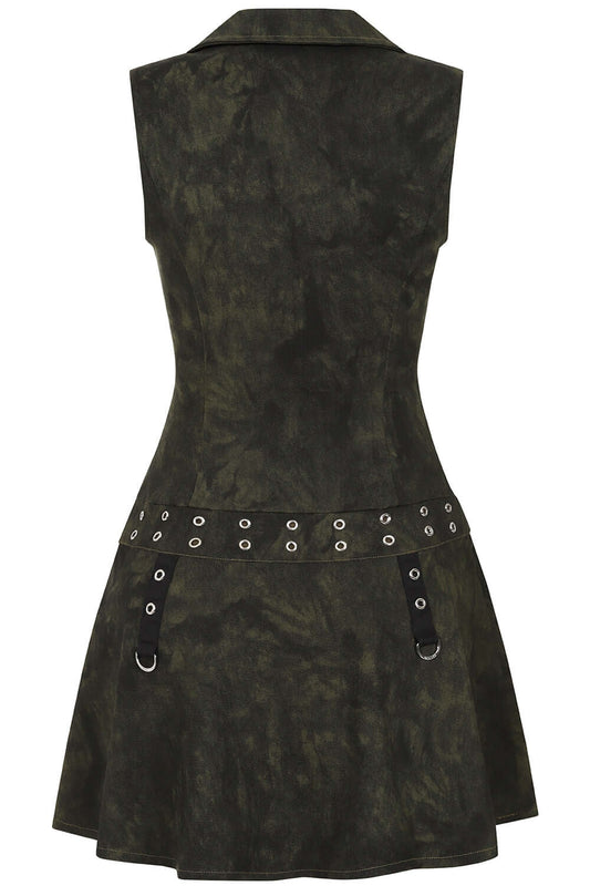 Banned Apparel Astrid Dress in Army Green - Kate's Clothing