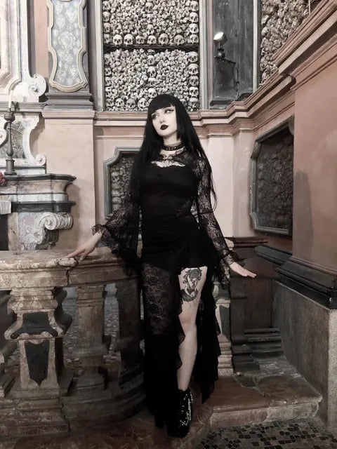 Dark in Love Naiara Dress on Dolly Vampire for Kate's Clothing
