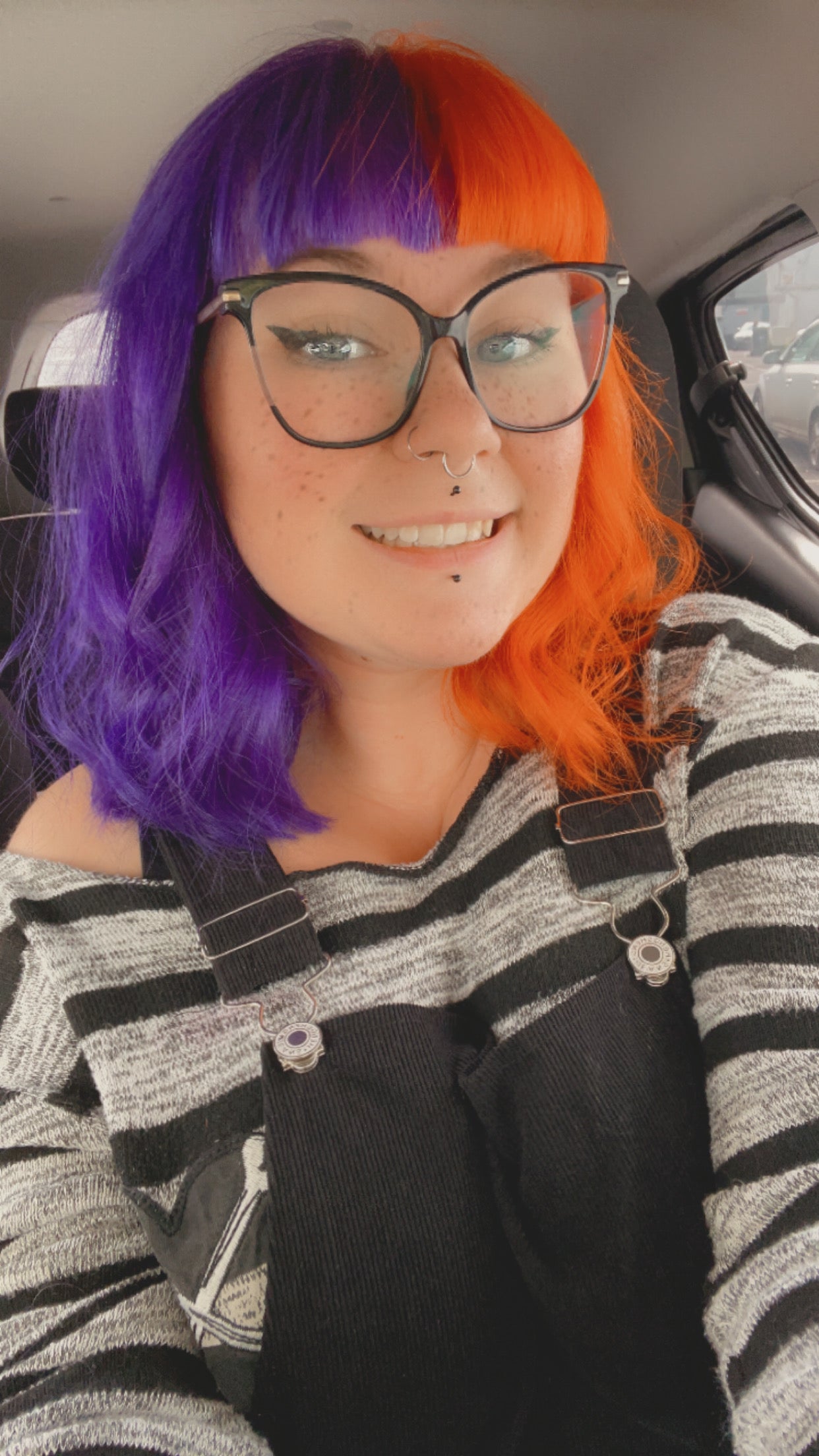 Directions Plum and Mandarin Split Dye