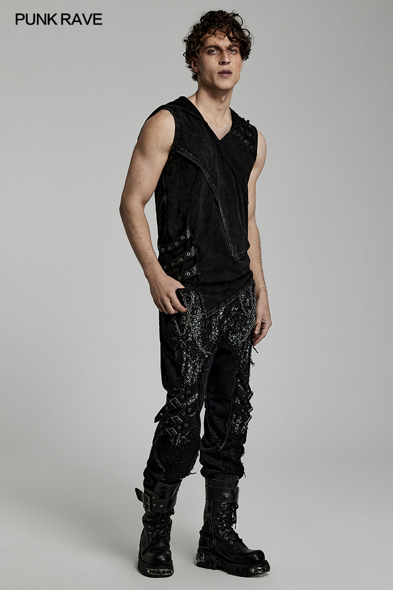 Punk Rave Elio Hooded Vest - Kate's Clothing