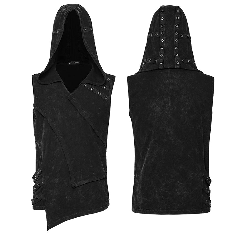 Punk Rave Elio Hooded Vest - Kate's Clothing