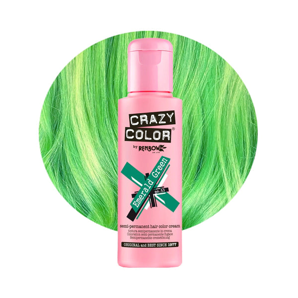 Crazy Colour Semi Permanent Hair Dye - Emerald Green - Kate's Clothing