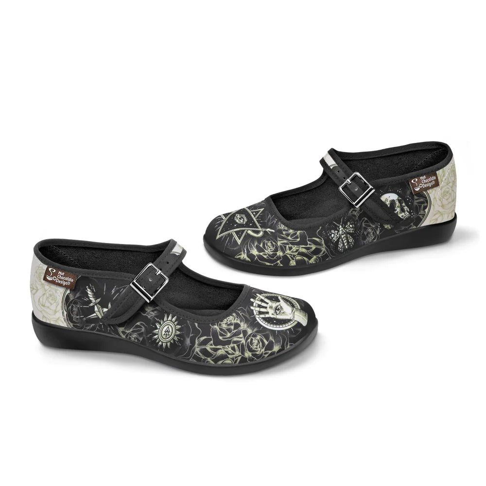 Hot Chocolate Esoteric 2 Women's Mary Jane Flat - Kate's Clothing