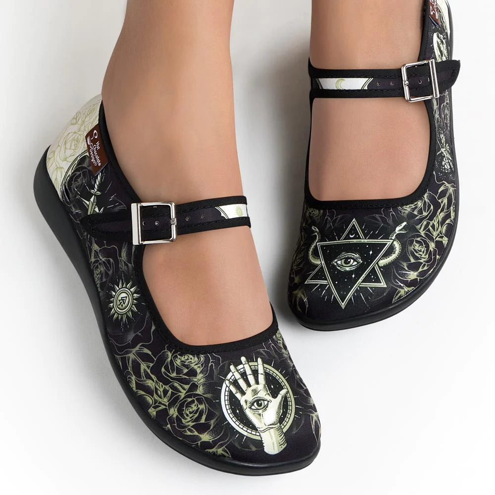Hot Chocolate Esoteric 2 Women's Mary Jane Flat - Kate's Clothing