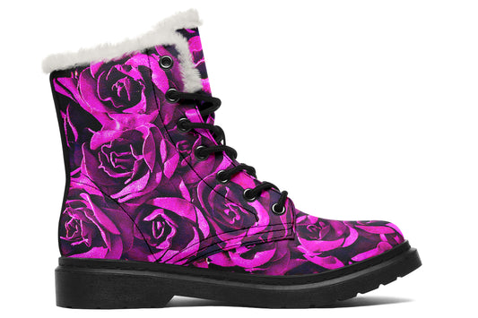 ANTIBrand – Pink Roses Fleece Lined Boots