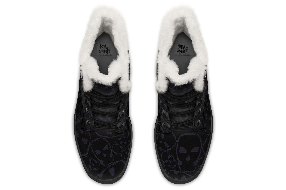 ANTIBrand – Tumbling Skulls of Darkness Fleece Lined Boots