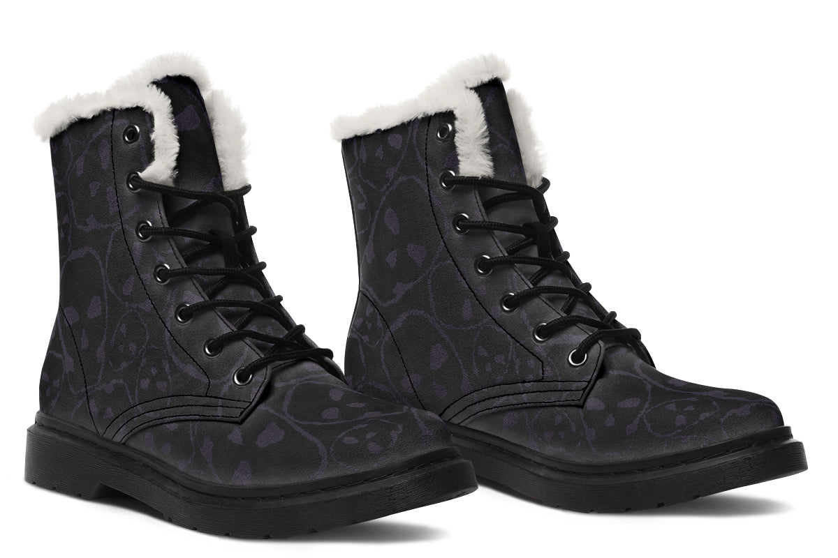 ANTIBrand – Tumbling Skulls of Darkness Fleece Lined Boots
