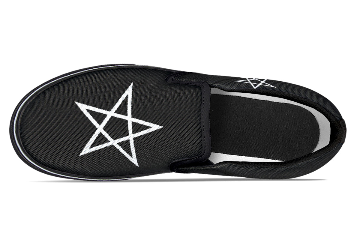 Unisex pentagram canvas slip-on shoes