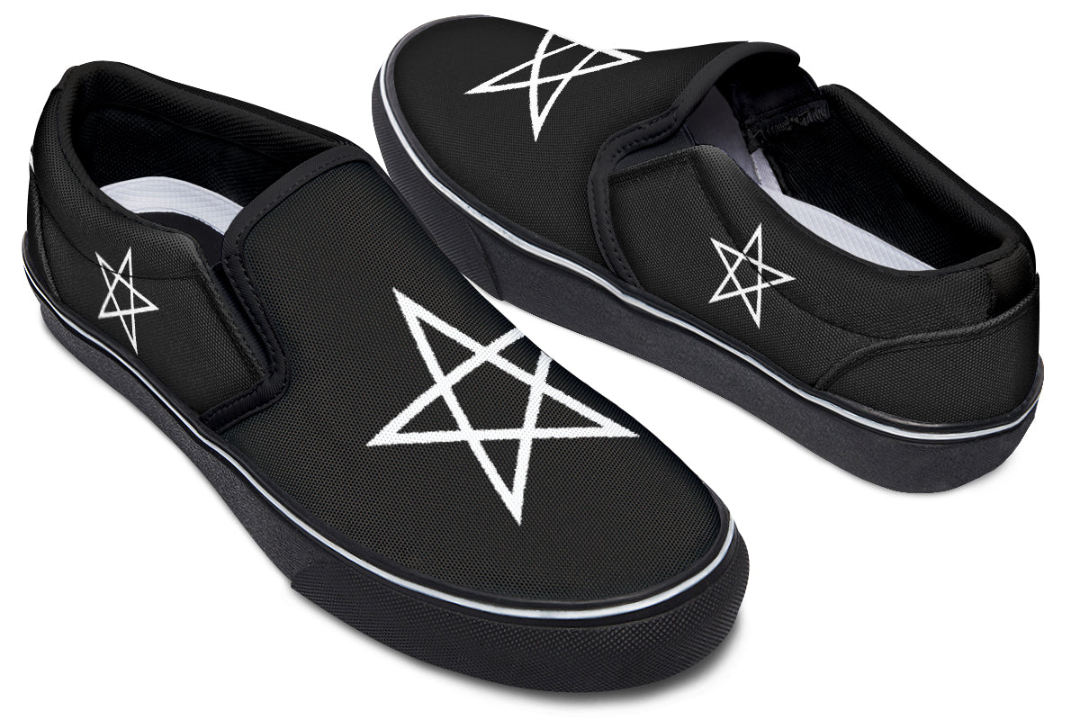 ANTIBrand Gothic Attitude Pentagram Protection Slip-On Shoes