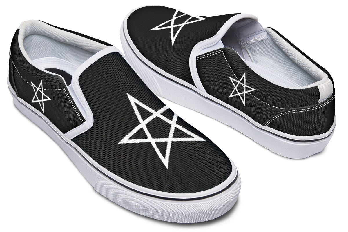 ANTIBrand Gothic Attitude Pentagram Protection Slip-On Shoes