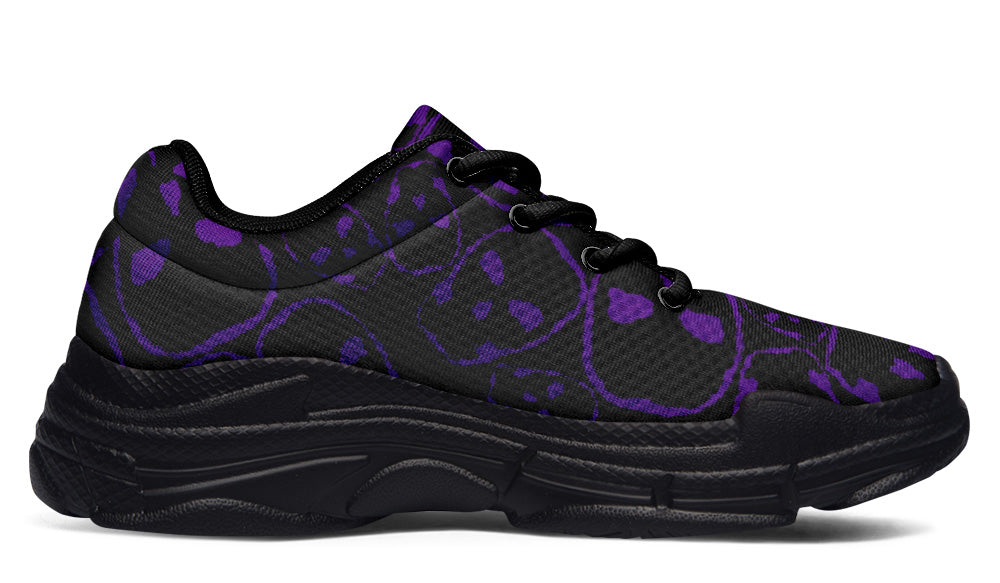 ANTIBrand The Tumbling Purple Skulls Chunky Trainers