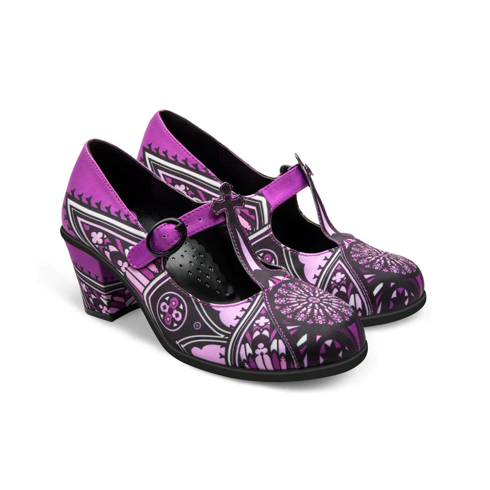 Hot Chocolate Gothic Church Mid Heels Mary Jane Pump - Kate's Clothing