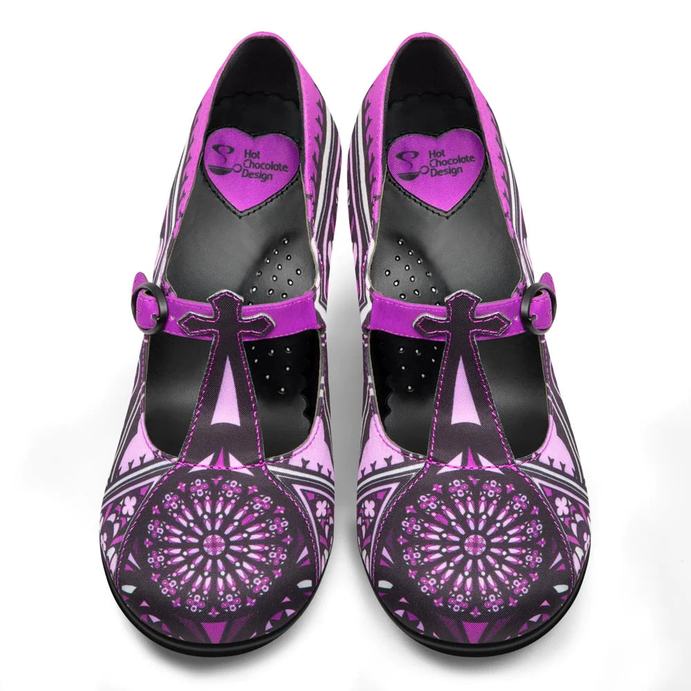 Hot Chocolate Gothic Church Mid Heels Mary Jane Pump - Kate's Clothing