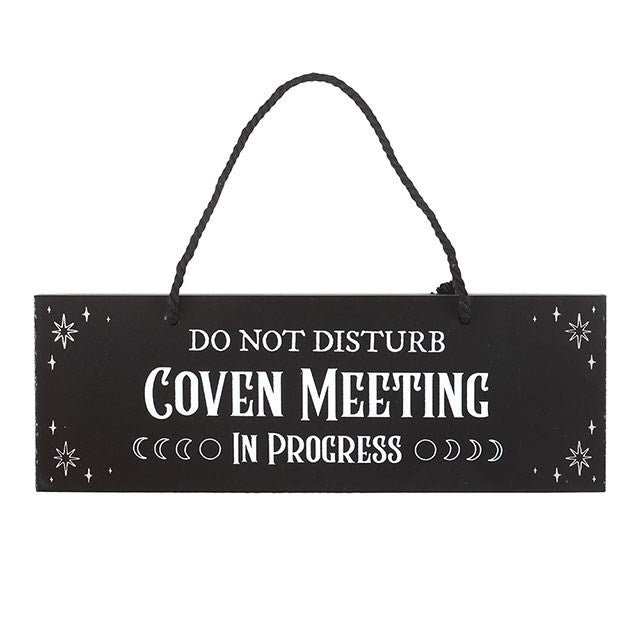 Gothic Gifts Hanging Sign: "Coven Meeting in Progress"
