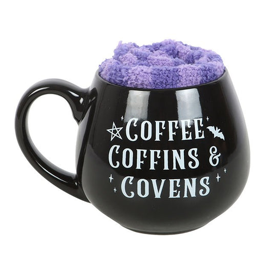 Gothic Gifts Coffee, Coffins & Covens Mug and Socks Set
