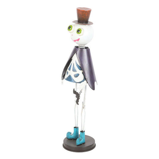 Gothic Gifts Top Hat Metal Skeleton Ornament