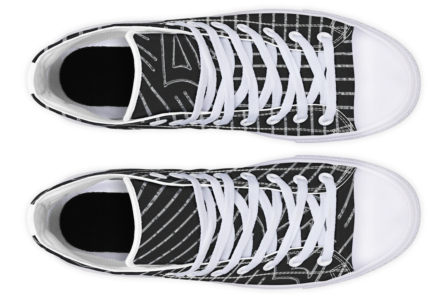 ANTIBrand – Big Bat Haus Pinstripe High Tops – Black