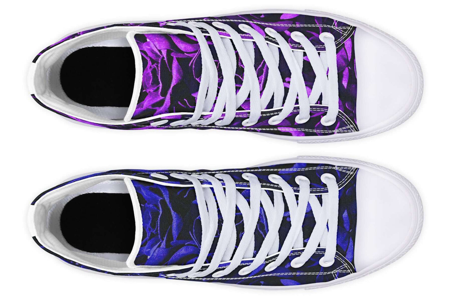Purple & Indigo Roses Canvas High Top Trainers | ANTIBrand