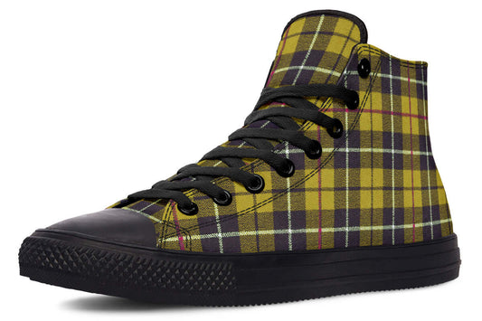 Yellow Tartan High-Top Trainers | ANTIBrand