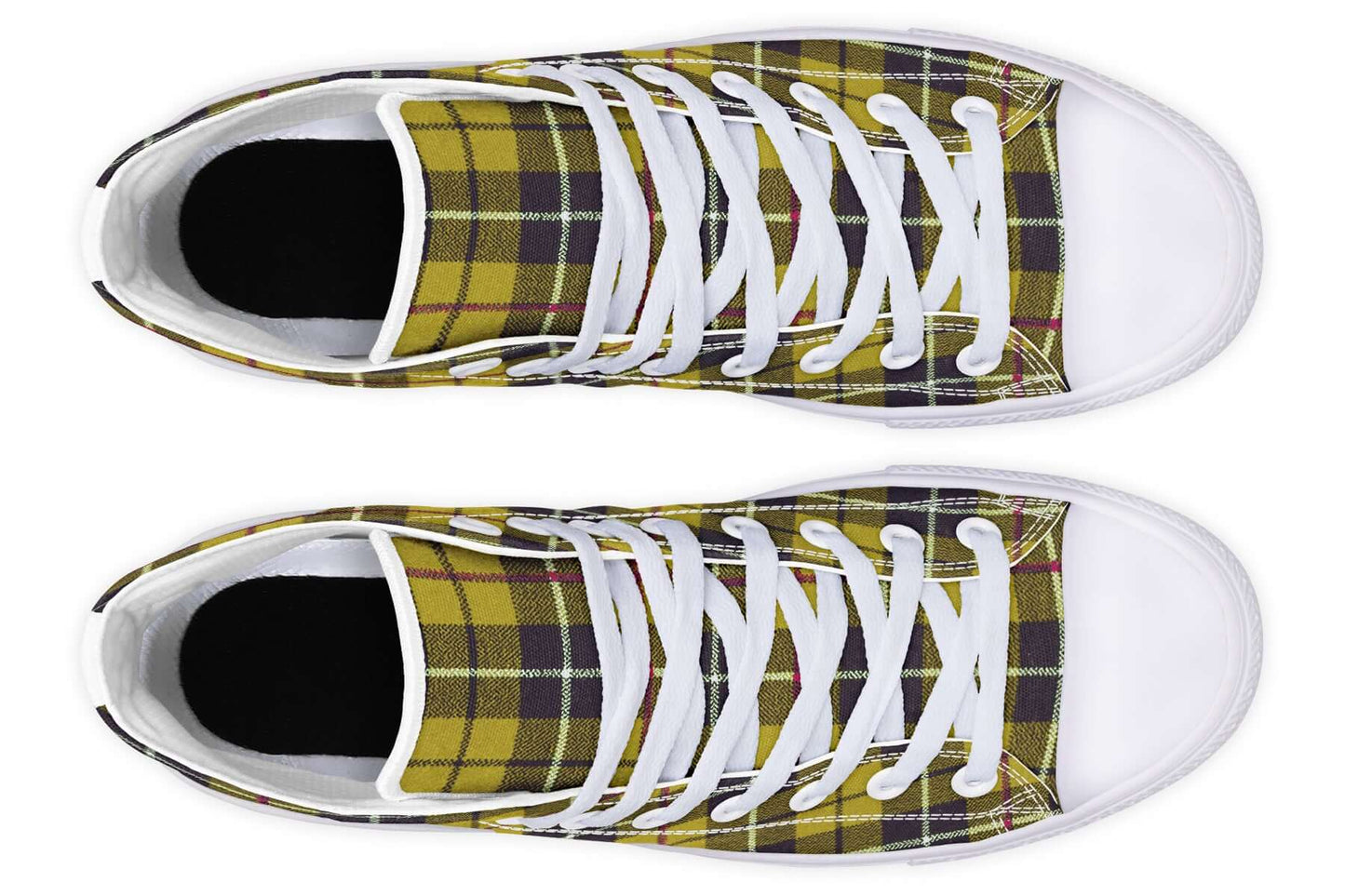 Yellow Tartan High-Top Trainers | ANTIBrand