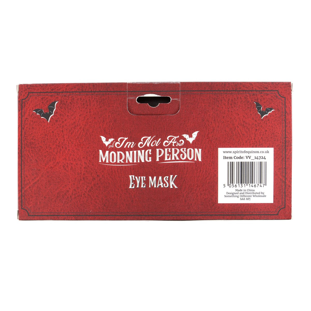 Gothic Gifts I'm Not A Morning Person Satin Sleep Mask - Kate's Clothing