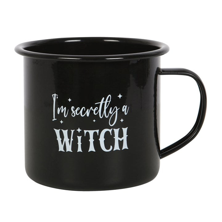 Gothic Gifts I'm Secretly A Witch Enamel Mug - Kate's Clothing