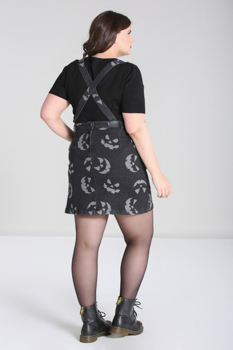 Hell Bunny Jack-O-Lantern Pinafore Dress - Kate's Clothing